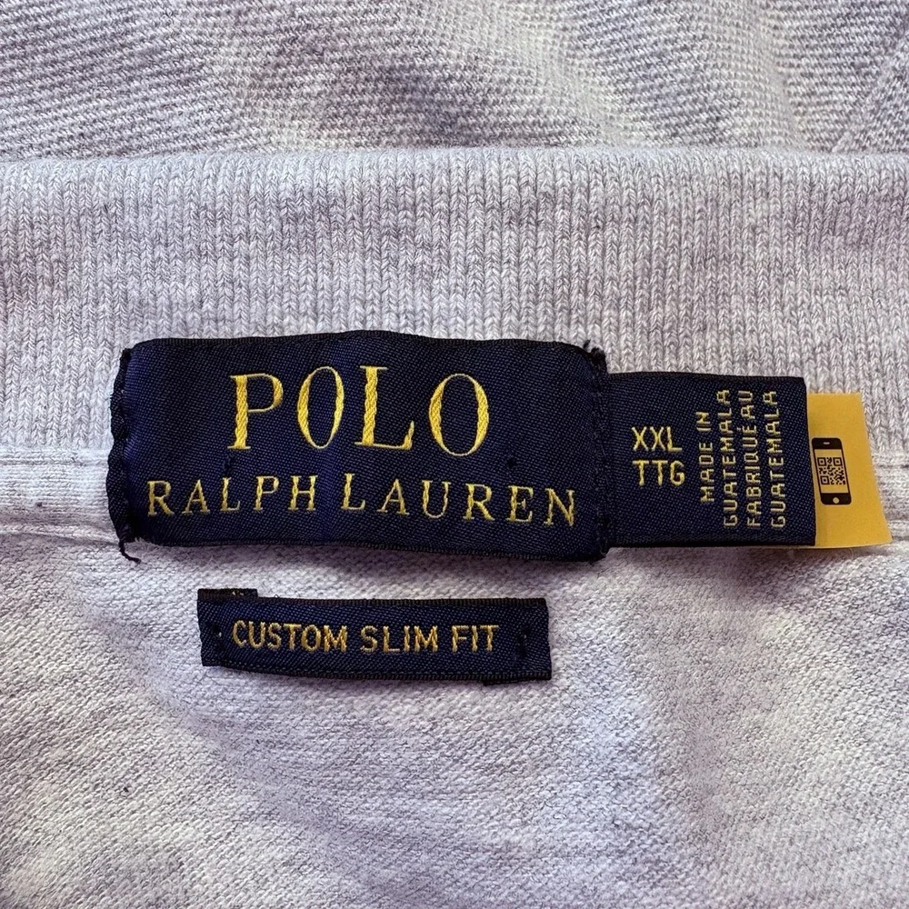 Polo Ralph Lauren Polo Mens XXL Gray Custom Slim Fit‎ Short Sleeve Pique Shirt